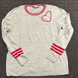 Love Gray and Red woman’s sweater